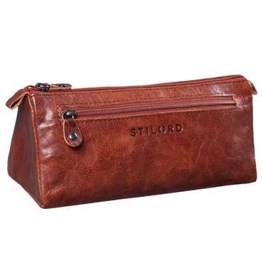 „Alexis“ Vintage Skórzane Etui Piórnik Z 2 Komorami I Zamkiem
