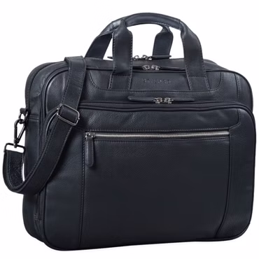"Nelson" Skórzana Torba Męska Biznesowa 15.6" Laptop Duża Aktówka