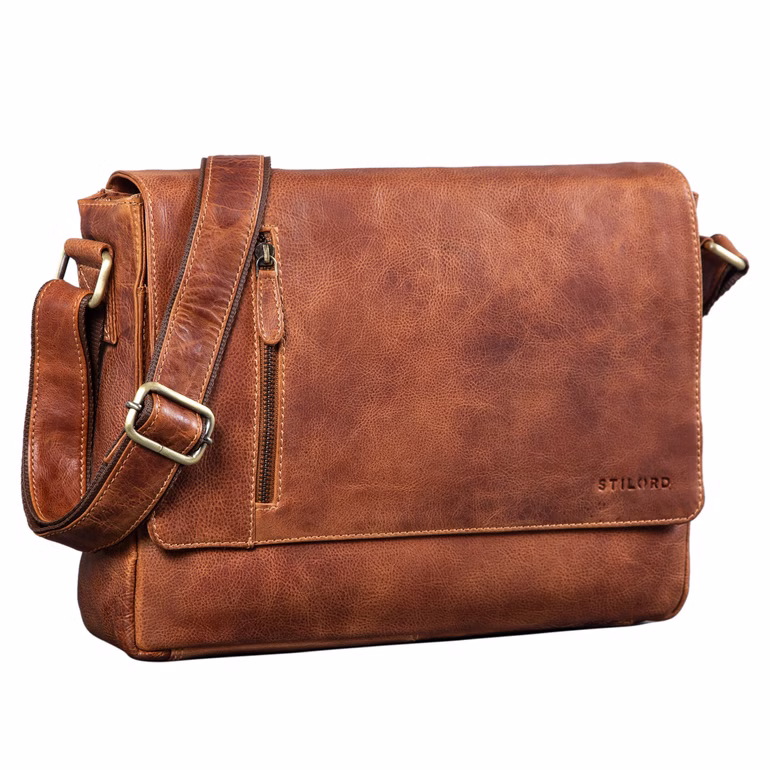"Davis" Torba Messenger Skórzana 13" Laptop – Vintage Listonoszka
