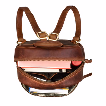 "Alba" Mały Skórzany Plecak Damski Vintage – Daypack City