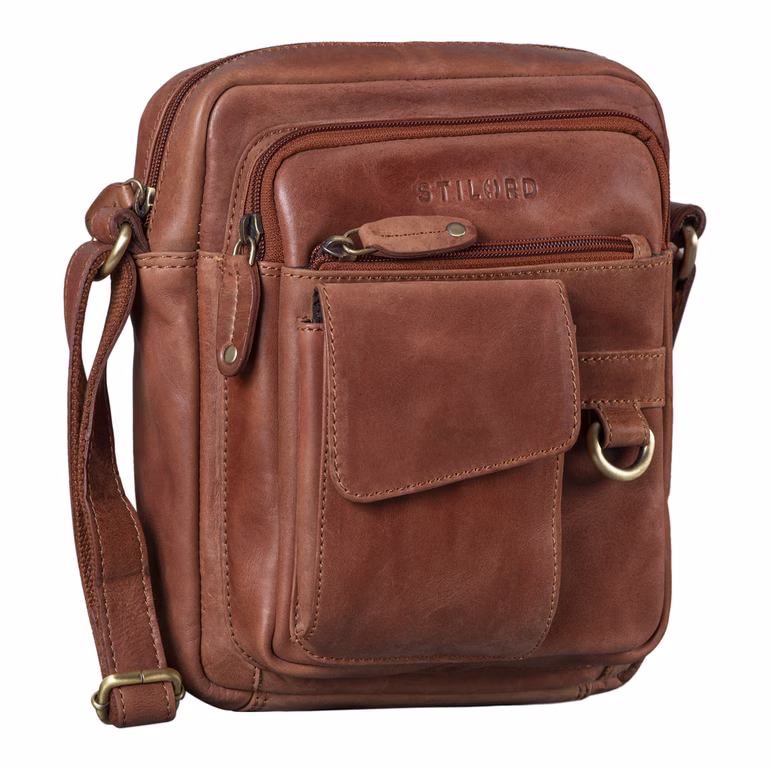 "Ryan" Skórzana Torba Męska Crossbody Mała Na Ramię Styl Vintage