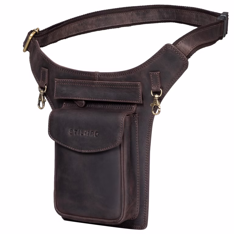 "Frankie" Skórzana Saszetka Vintage Na Pas I Pierś Crossbody Styl