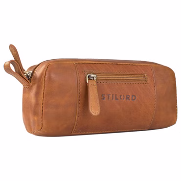 „Ted“ Małe Skórzane Etui Vintage Piórnik I Rolka Na Długopisy