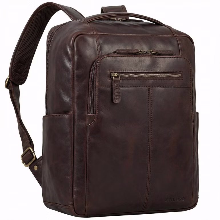 "Guido" Unikalny Skórzany Plecak Vintage Duży