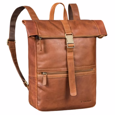 "Cairo" vintage plecak kurierski roll top skórzany duży męski i damski