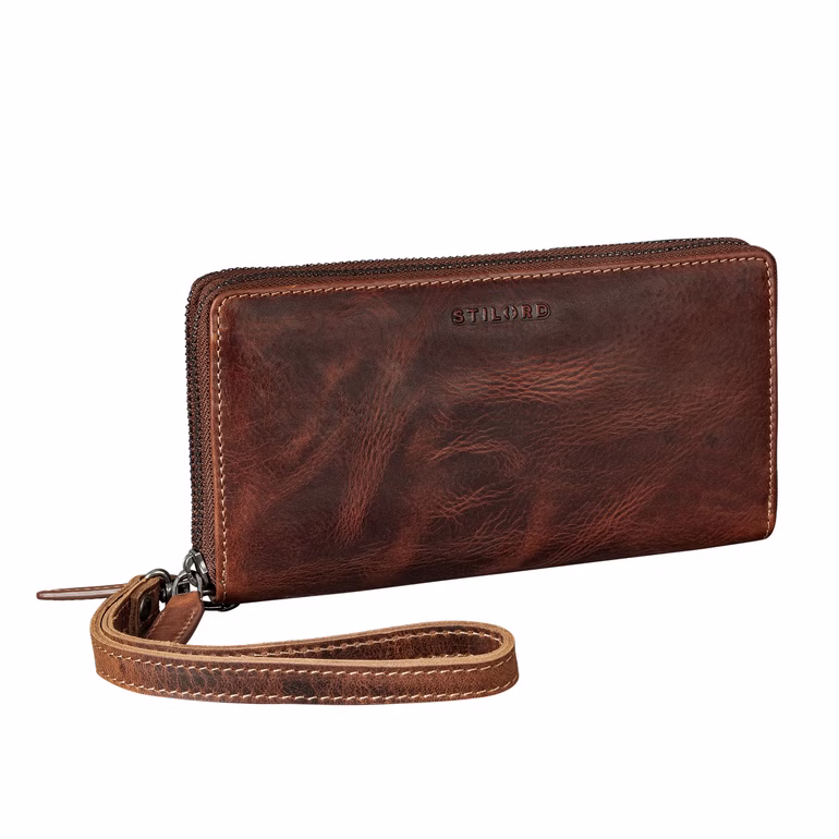 "Poppy" 3-w-1 Portfel Skórzany z Miejscem na Telefon Kobiet Torebka Clutch