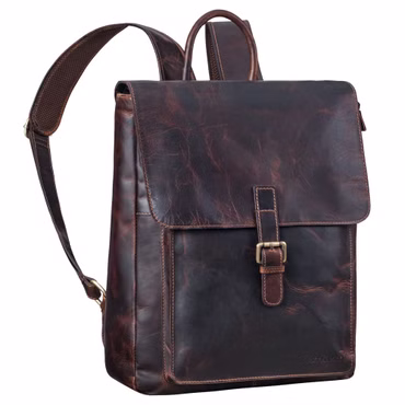 "Debbie" Duży Vintage Plecak Skórzany Damski z Przegrodą na Laptopa 15.6 Cali