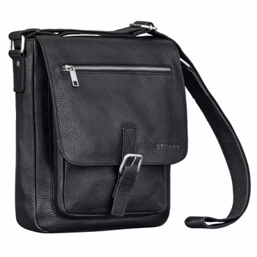 "Renato" Klasyczna Skórzana Torba Męska na Ramię Średnia Wielkość
