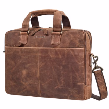 "Oslo" Torba na laptopa 15,6 - 18 cali męska skórzana z dwiema przegrodami na laptopa "Oslo" Torba na laptopa 15,6 - 18 cali męska skórzana z dwiema przegrodami na laptopa