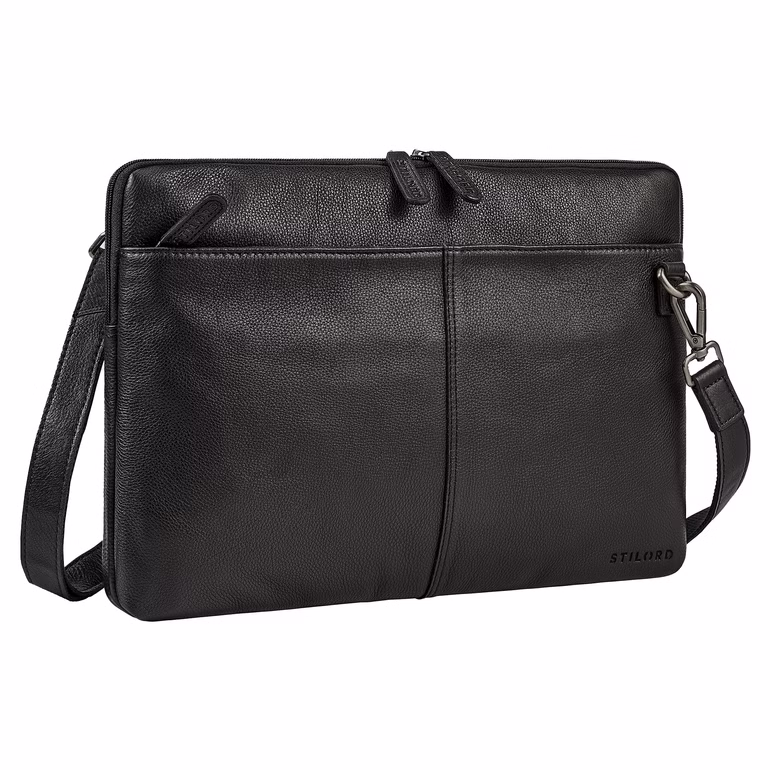 "Graham" Vintage Torba Skórzana na Laptopa 15,6 cali z Paskiem