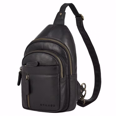 "Montego" 2-W-1 Duża Skórzana Torba Na Klatkę Piersiową Męska