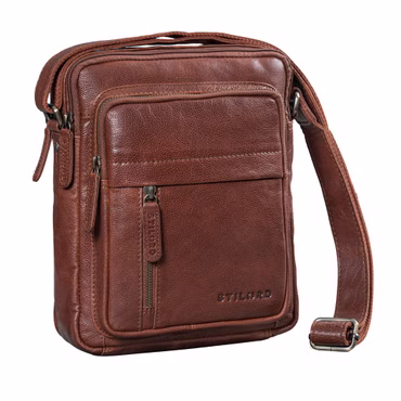 "Ivano" Mała Torba Męska Na Ramię Skórzana Na Tablet 10,9"