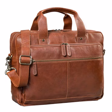 "Ronan" Biznesowa Aktówka Męska Skórzana Duża Teczka Dokumenty A4 Skórzana