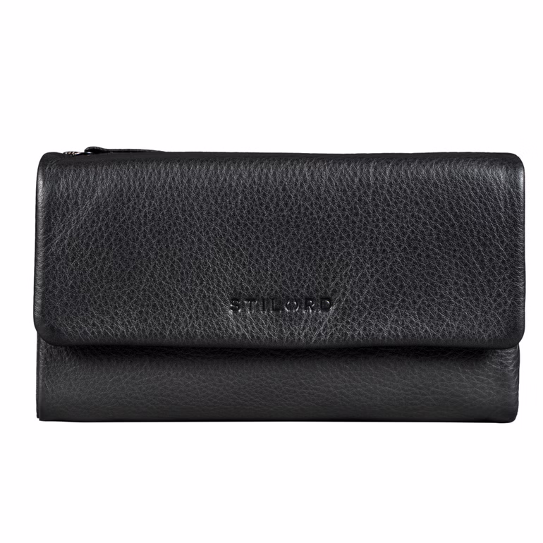 "Elara" XL Damski Portfel Skórzany Długi,  z Wieloma Przegrodami RFID, z Dużą Kieszenią na Monety